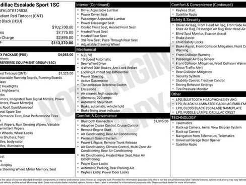 Used 2026 Cadillac Escalade Sport w/ LPO, ONYX Package RWD image 4