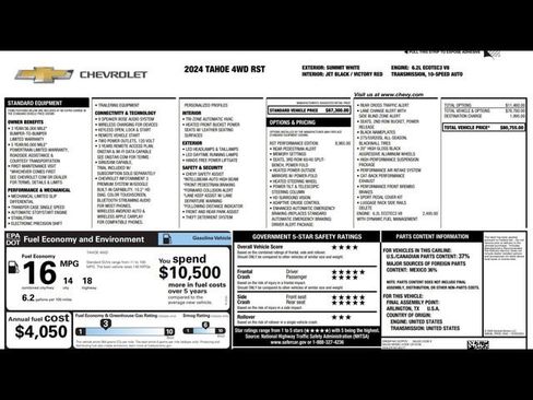 Used 2024 Chevrolet Tahoe RST w/ RST Performance Edition image 3