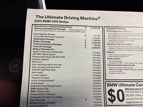 Used 2025 BMW 330i Sedan w/ M Sport Package image 37