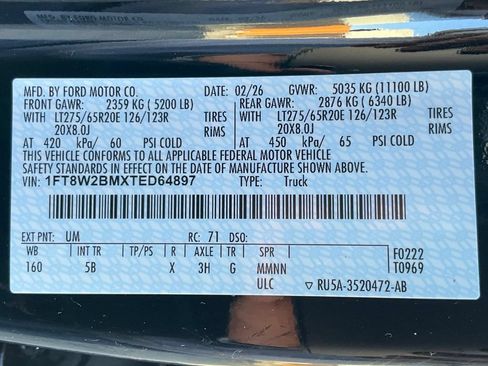 New 2026 Ford F250 Lariat w/ Black Appearance Package AWD/4WD image 63