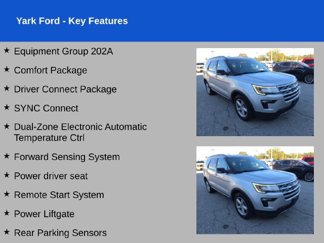 Used 2018 Ford Explorer XLT w/ Equipment Group 202A FWD image 2