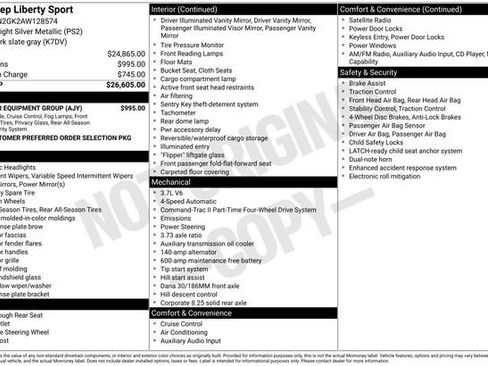 Used 2010 Jeep Liberty Sport w/ Popular Equipment Group AWD/4WD image 7