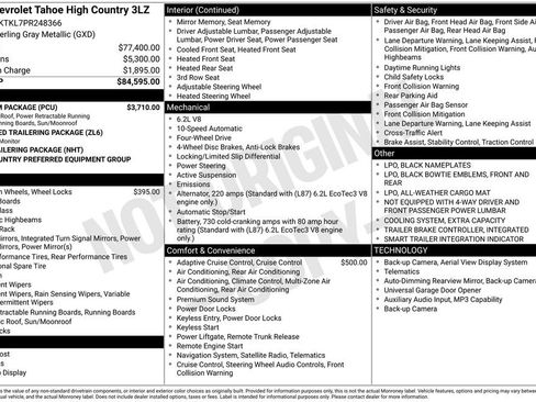 Used 2023 Chevrolet Tahoe High Country w/ Premium Package AWD/4WD image 24