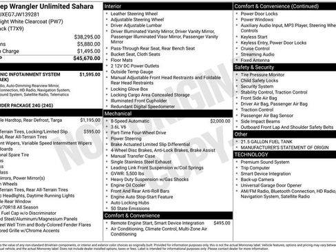 Used 2018 Jeep Wrangler Unlimited Sahara image 32