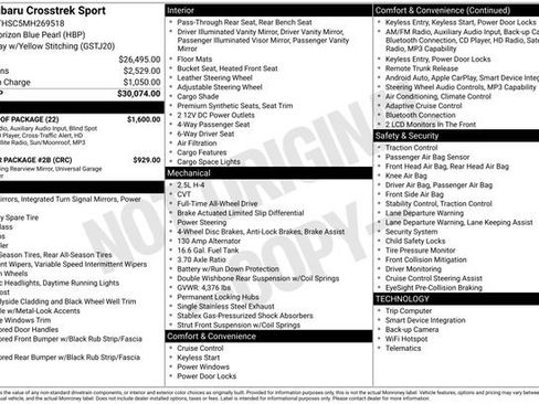 Used 2021 Subaru Crosstrek 2.5i Sport w/ Moonroof Package image 6