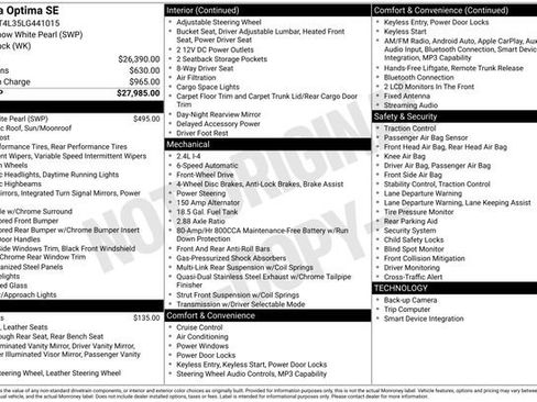 Used 2020 Kia Optima SE image 5