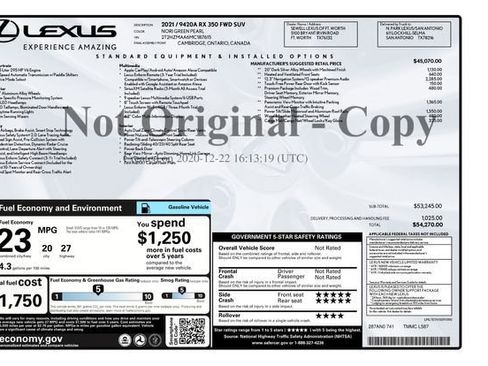 Used 2021 Lexus RX 350 FWD w/ Premium Package image 59