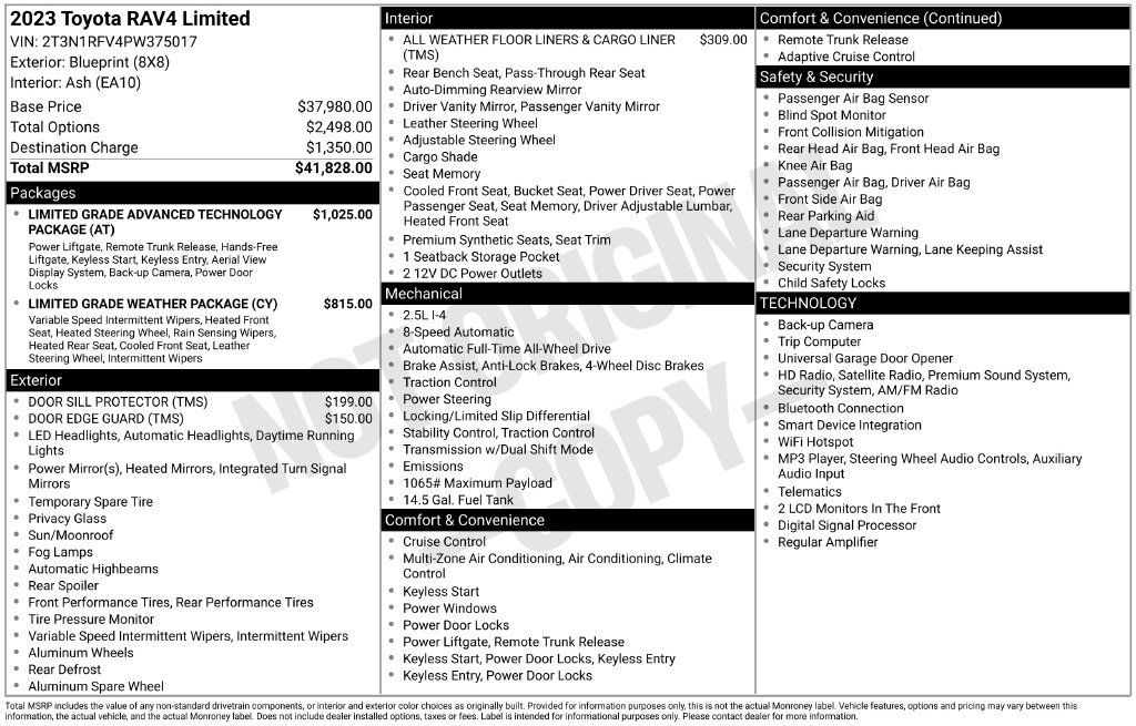 Certified 2023 Toyota RAV4 Limited AWD/4WD image 33