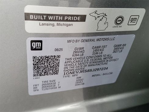 Certified 2025 Chevrolet Traverse Z71 w/ LPO, Cargo Package image 33