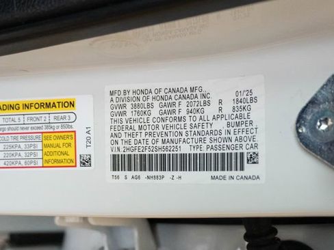 Certified 2025 Honda Civic Sport image 28