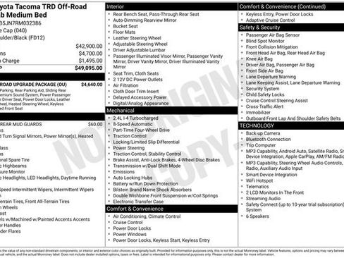 Used 2024 Toyota Tacoma TRD Off-Road w/ TRD Off Road Upgrade Package AWD/4WD image 34