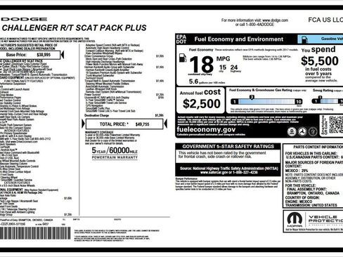 Used 2019 Dodge Challenger R/T Scat Pack w/ Plus Package image 10