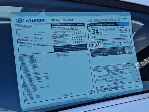 New 2026 Hyundai Elantra Limited FWD image 3