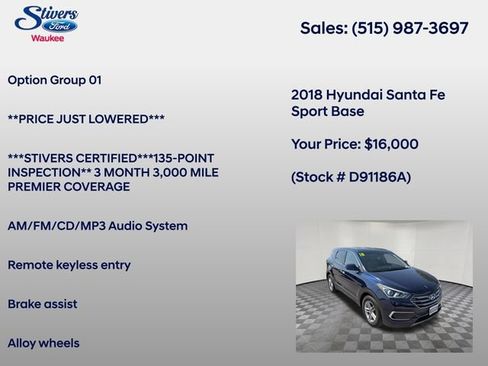 Used 2018 Hyundai Santa Fe Sport AWD/4WD image 8