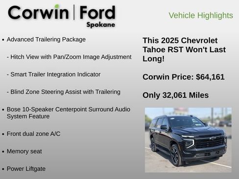Used 2025 Chevrolet Tahoe RST w/ Comfort Package AWD/4WD image 18