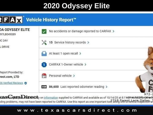 Used 2020 Honda Odyssey Elite image 9