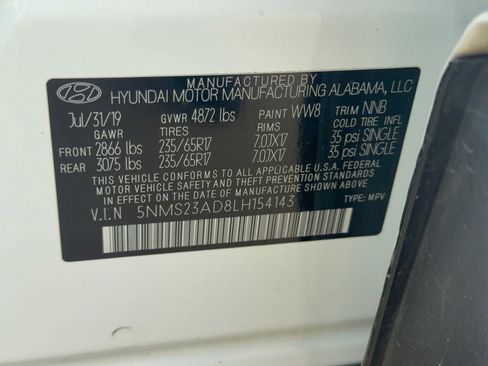 Used 2020 Hyundai Santa Fe SE w/ Cargo Package FWD image 30