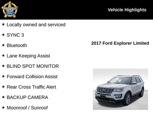 Used 2017 Ford Explorer Limited w/ Equipment Group 301A image 2