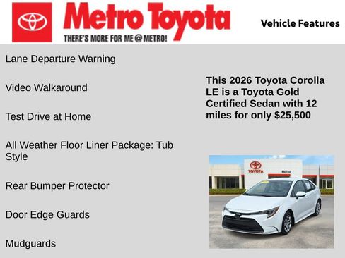 Certified 2026 Toyota Corolla LE FWD image 16