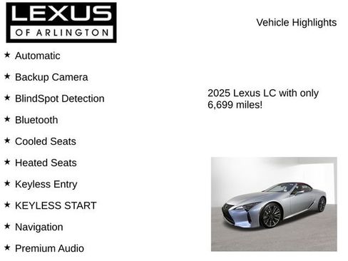 Certified 2025 Lexus LC 500 Convertible image 7
