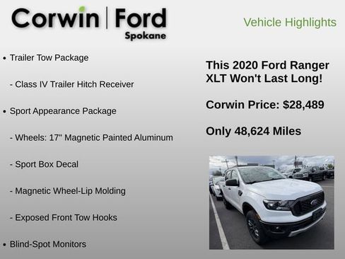 Used 2020 Ford Ranger XLT w/ Equipment Group 301A Mid AWD/4WD image 6