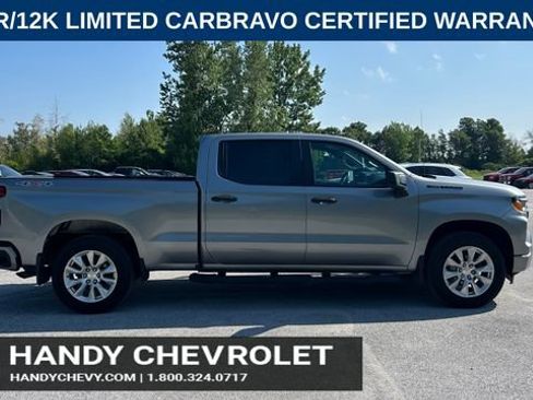 Certified 2023 Chevrolet Silverado 1500 Custom w/ LPO, Dark Essentials Package AWD/4WD image 2