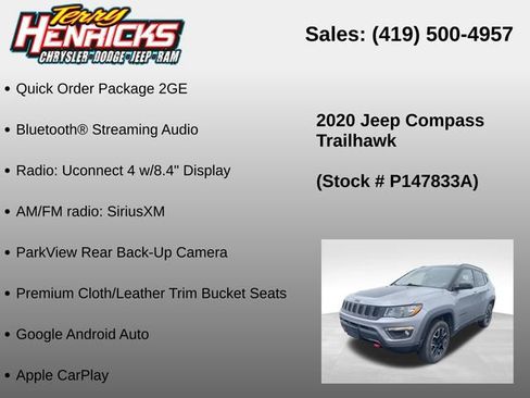 Used 2020 Jeep Compass Trailhawk AWD/4WD image 12