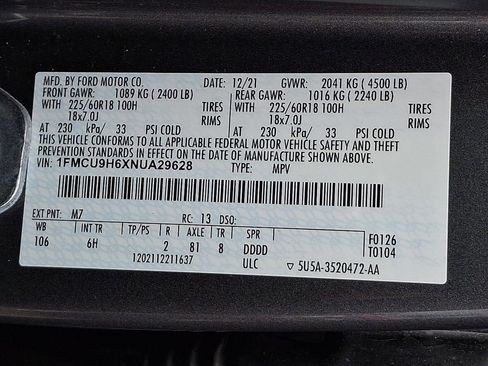 Used 2022 Ford Escape SEL w/ Technology Package image 28