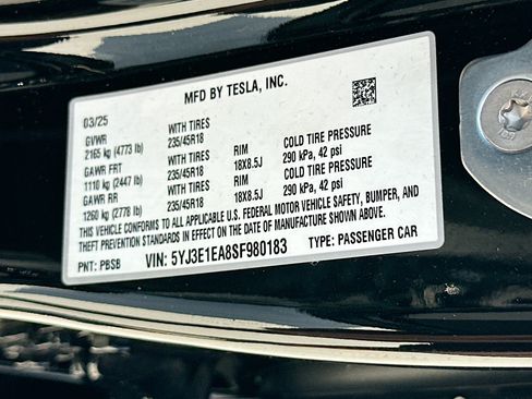 Used 2025 Tesla Model 3 Long Range RWD image 34