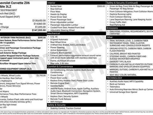 Used 2024 Chevrolet Corvette Z06 w/ Stealth Interior Trim Package image 6