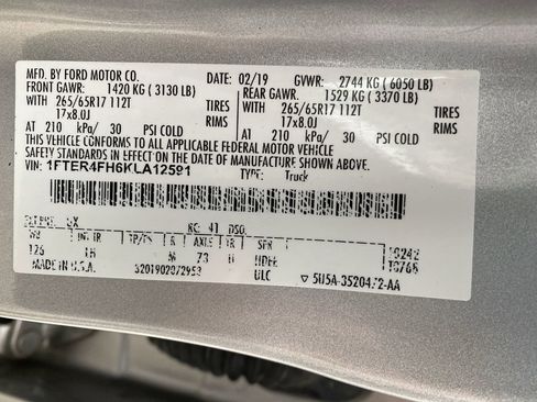 Certified 2019 Ford Ranger XLT w/ Equipment Group 302A Luxury image 53