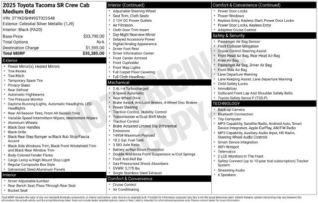 Used 2025 Toyota Tacoma SR RWD image 4