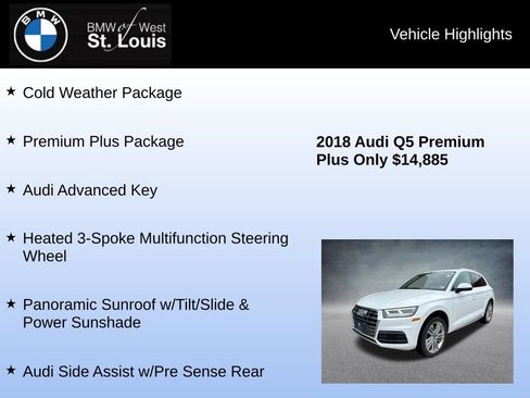 Used 2018 Audi Q5 2.0T Premium Plus w/ Premium Plus Package AWD/4WD image 8