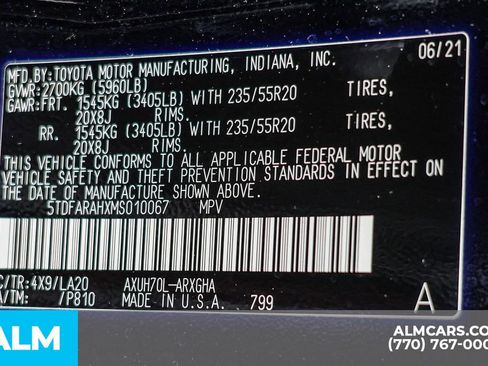 Used 2021 Toyota Highlander Platinum image 66