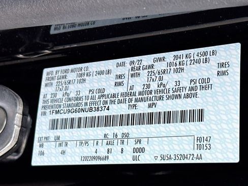 Used 2022 Ford Escape SE w/ Convenience Package AWD/4WD image 37
