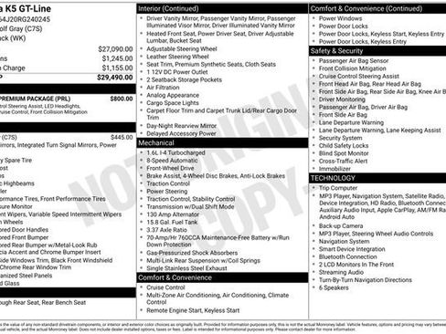 Used 2024 Kia K5 GT-Line w/ GT-Line Premium Package FWD image 2