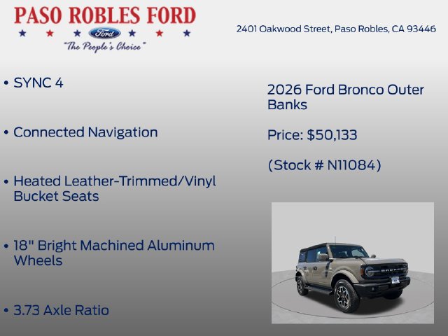 New 2026 Ford Bronco Outer Banks AWD/4WD image 12