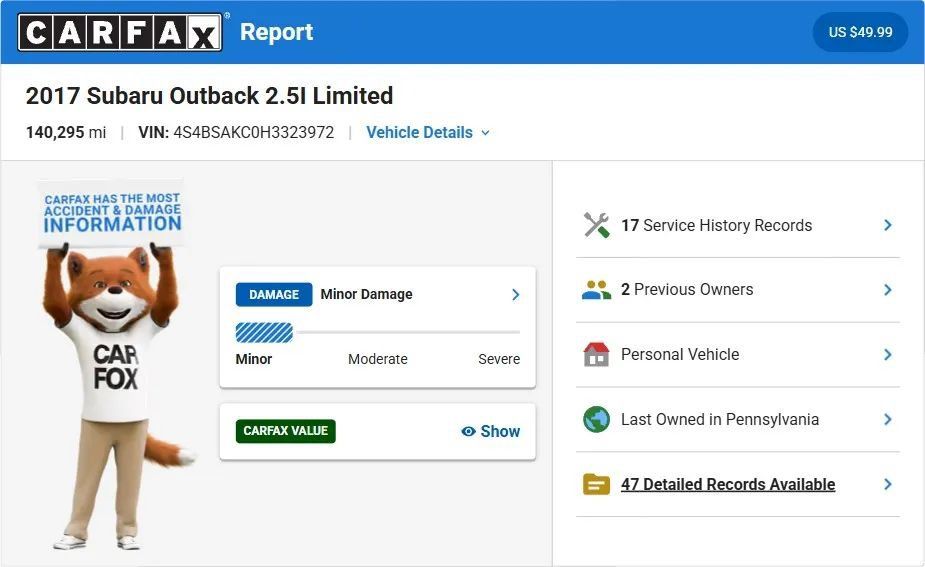 Used 2017 Subaru Outback 2.5i Limited w/ Popular Package #5 AWD/4WD image 3