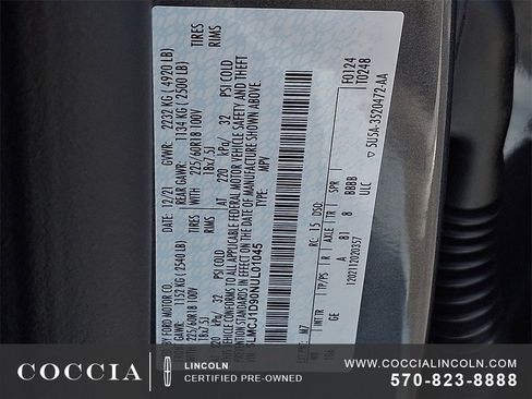 Certified 2022 Lincoln Corsair AWD w/ Equipment Group 101A image 26