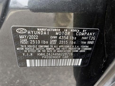 Certified 2022 Hyundai Sonata SE w/ Cargo Package image 17