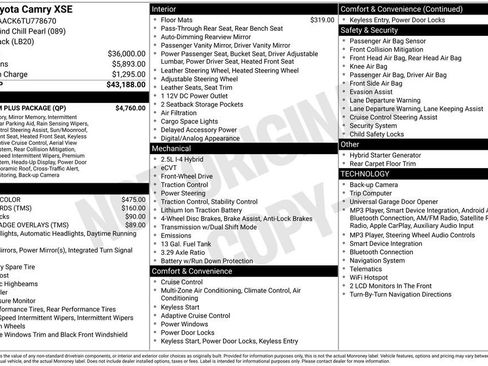 New 2026 Toyota Camry XSE w/ Premium Plus Package FWD image 35