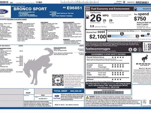 Used 2024 Ford Bronco Sport Outer Banks w/ Tech Package AWD/4WD image 36