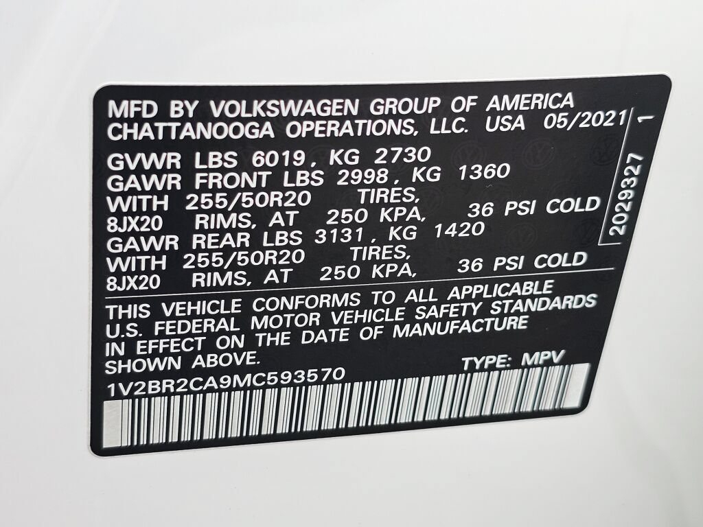 Used 2021 Volkswagen Atlas SEL AWD/4WD image 32