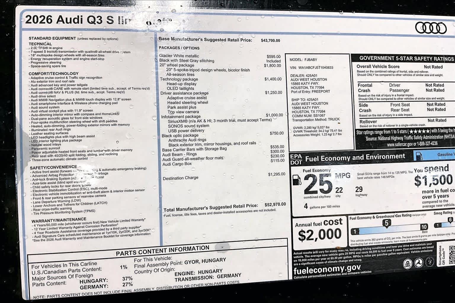 Certified 2026 Audi Q3 quattro 2.0T AWD/4WD image 16