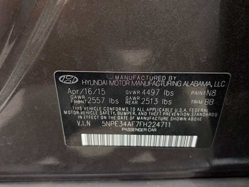 Used 2015 Hyundai Sonata Limited w/ Option Group 05 FWD image 9