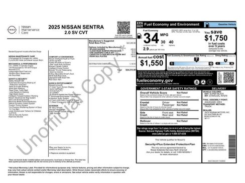 Used 2025 Nissan Sentra SV FWD image 5