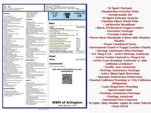 Used 2018 BMW 750i xDrive image 2