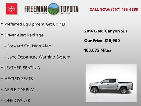 Used 2016 GMC Canyon SLT w/ Driver Alert Package image 5