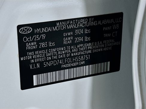 Used 2020 Hyundai Elantra SE w/ Cargo Package (C1) FWD image 12
