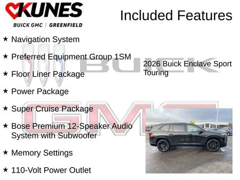 New 2026 Buick Enclave Sport Touring w/ Super Cruise Package image 3